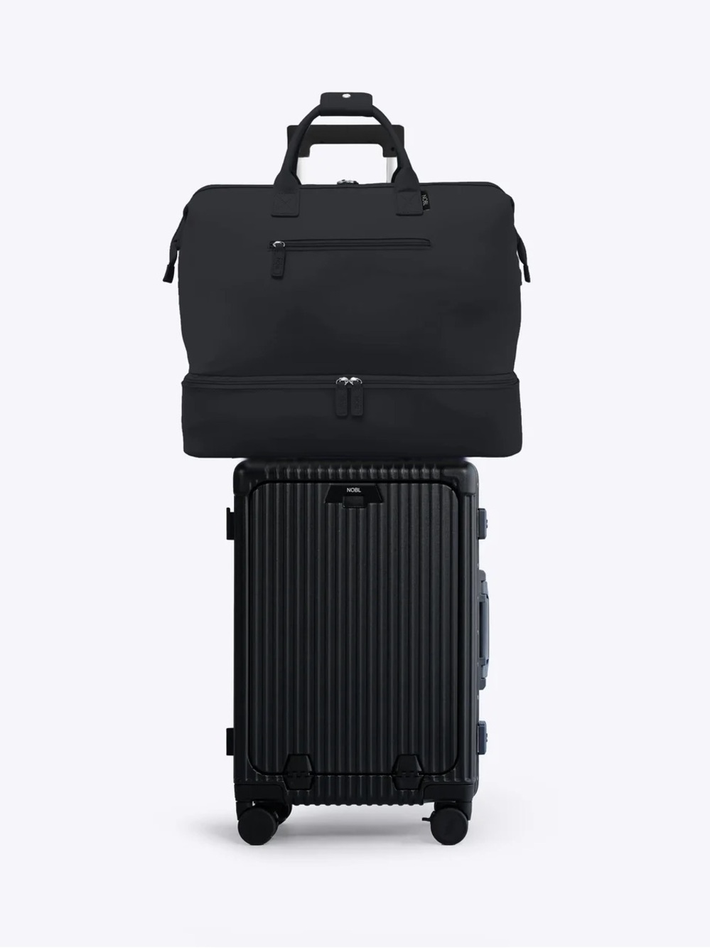 NWT -Nobl Black Travel weekender & 23’ carry on w/ luggage cover